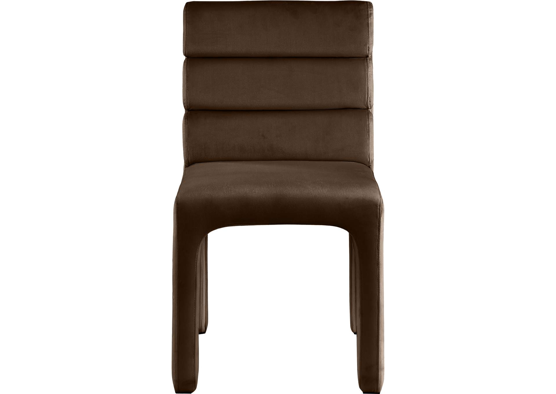 Kai Brown Velvet Dining Chair Set of 2,Meridian Furniture