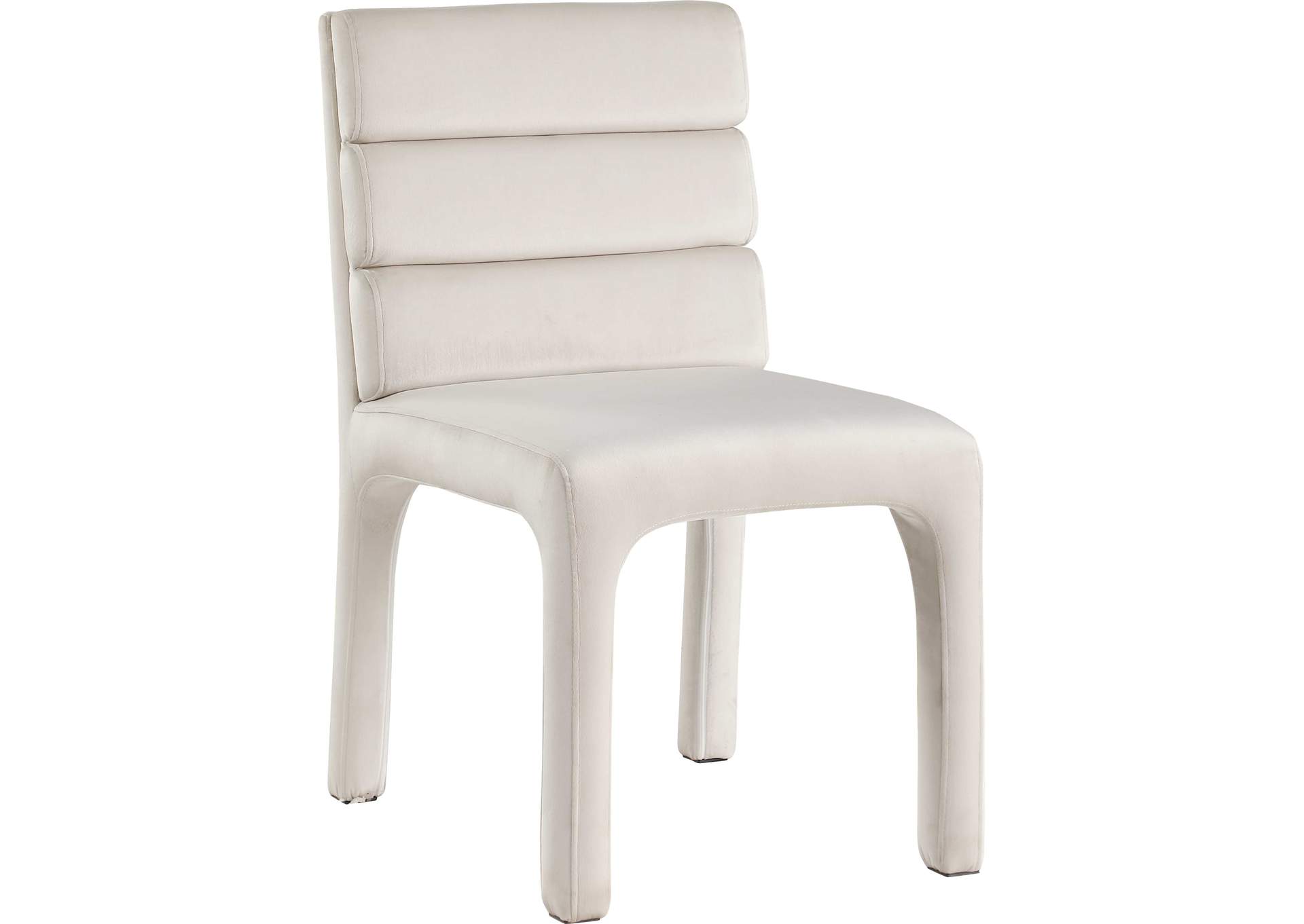 Kai Cream Velvet Dining Chair Set of 2,Meridian Furniture