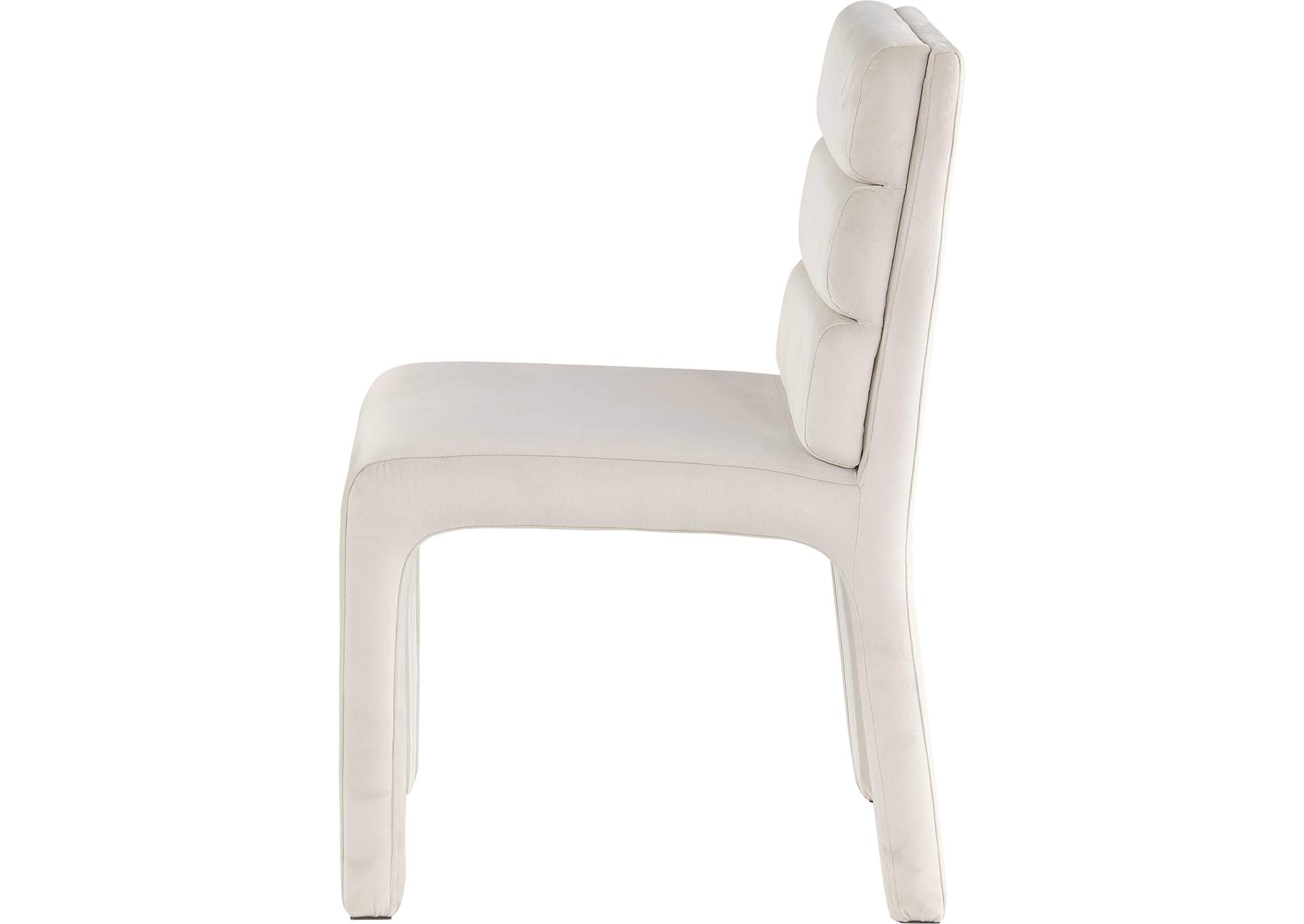 Kai Cream Velvet Dining Chair Set of 2,Meridian Furniture