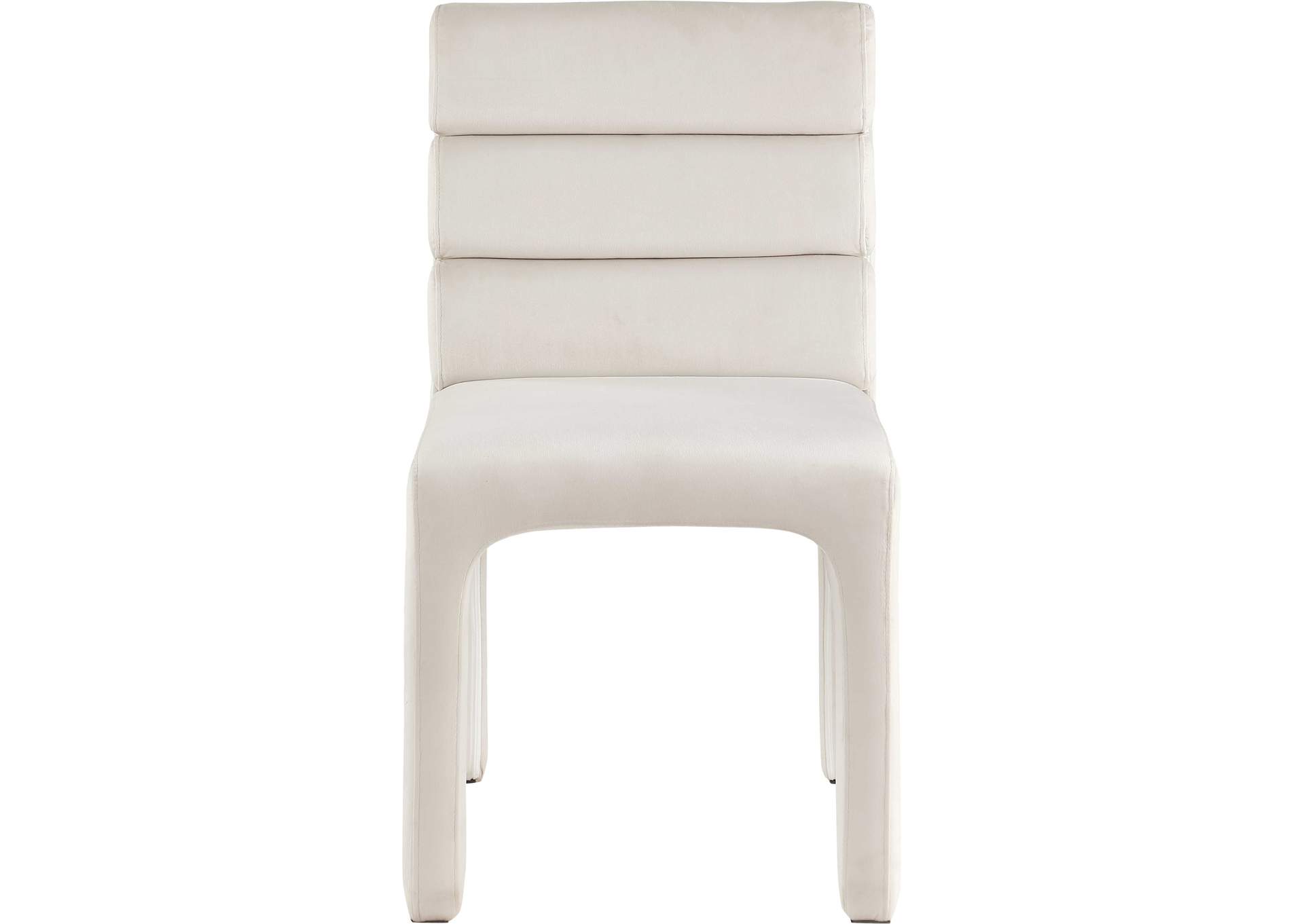 Kai Cream Velvet Dining Chair Set of 2,Meridian Furniture