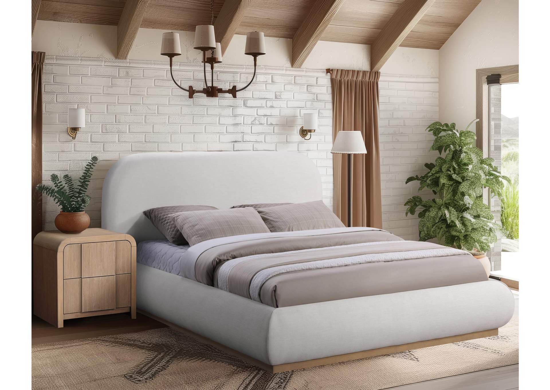 Vaughn Cream Full Bed,Meridian Furniture