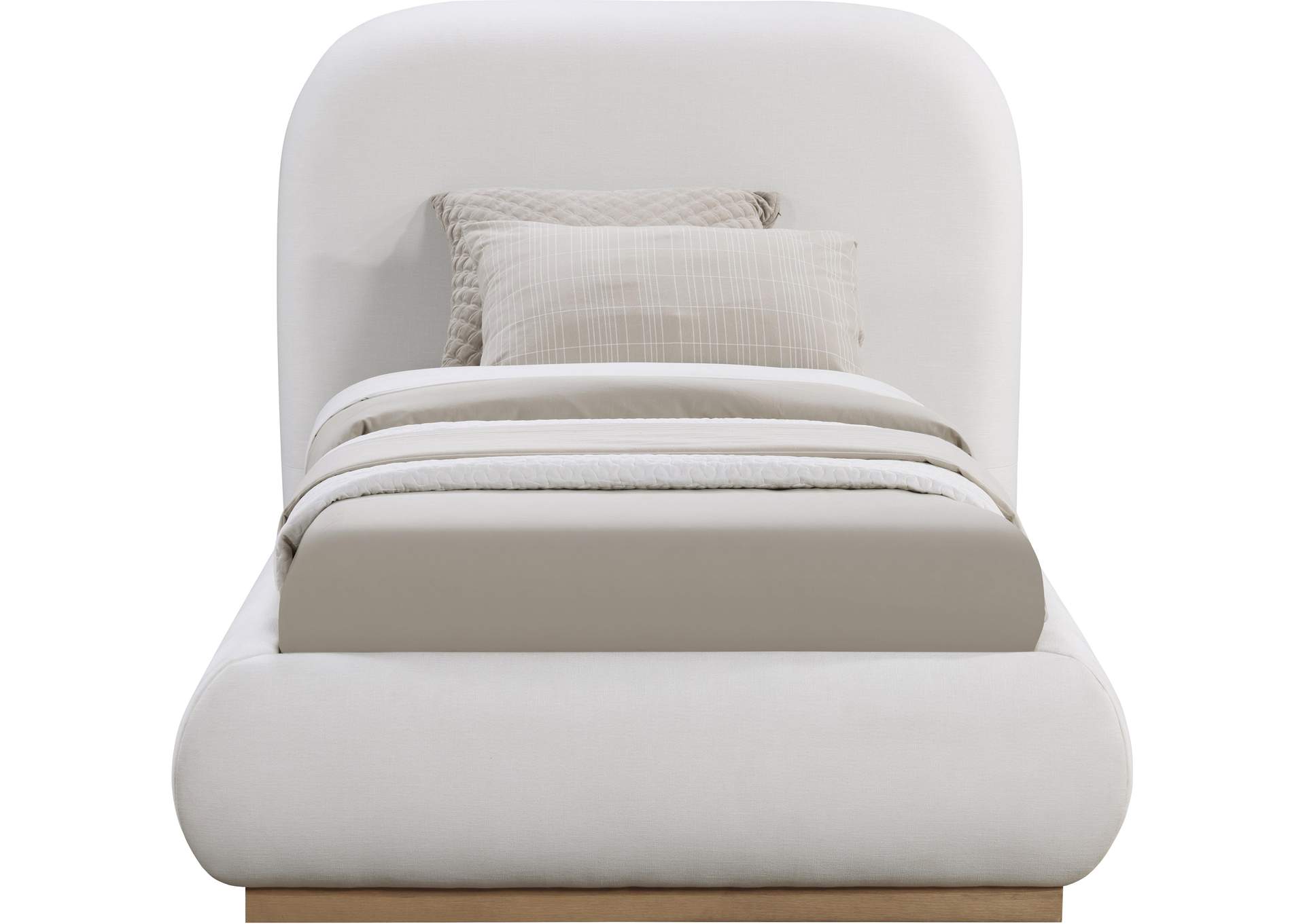 Vaughn Cream Twin Bed,Meridian Furniture