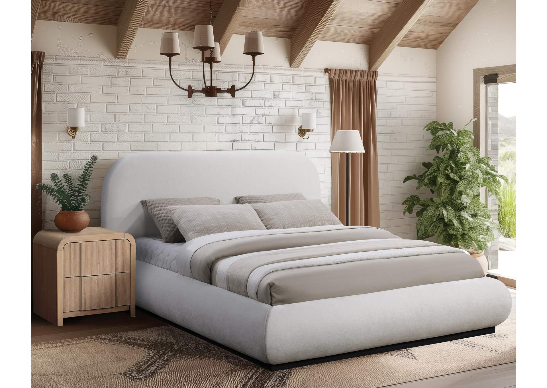 Vaughn Cream Full Bed,Meridian Furniture