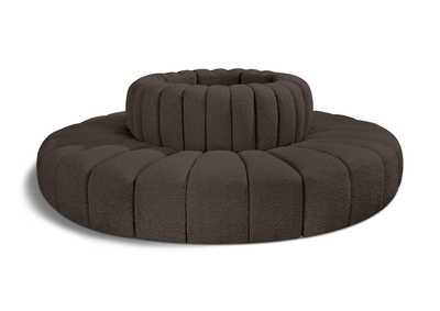 Image for Arc Brown Boucle Fabric Modular Sofa