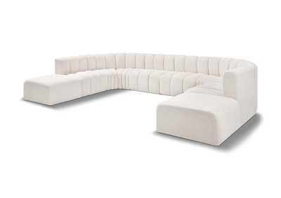 Image for Arc Cream Boucle Fabric Modular Sofa