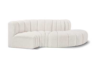 Image for Arc Cream Boucle Fabric Modular Sofa