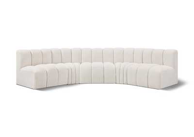 Image for Arc Cream Boucle Fabric Modular Sofa