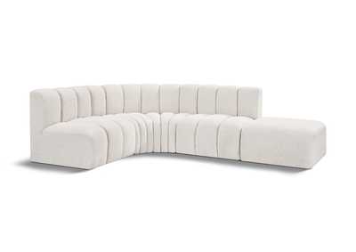 Image for Arc Cream Boucle Fabric Modular Sofa