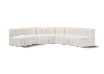 Image for Arc Cream Boucle Fabric Modular Sofa