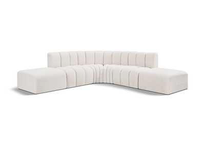 Image for Arc Cream Boucle Fabric Modular Sofa