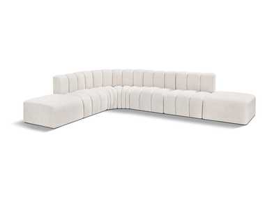 Image for Arc Cream Boucle Fabric Modular Sofa