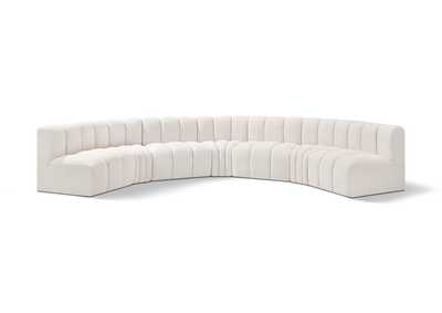 Image for Arc Cream Boucle Fabric Modular Sofa