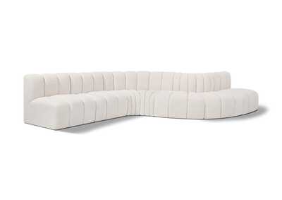 Image for Arc Cream Boucle Fabric Modular Sofa