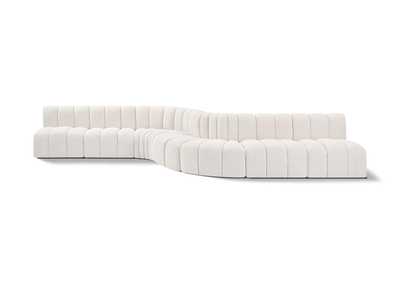 Image for Arc Cream Boucle Fabric Modular Sofa