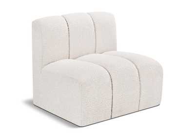 Image for Arc Cream Boucle Fabric Straight Chair