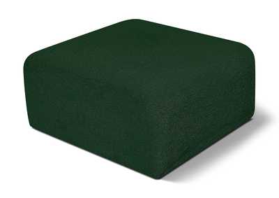 Image for Arc Green Boucle Fabric Ottoman