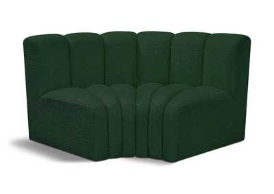 Image for Arc Green Boucle Fabric Modular Sofa