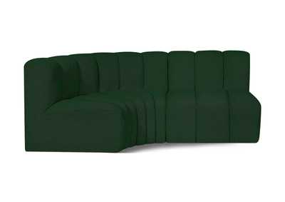 Image for Arc Green Boucle Fabric Modular Sofa