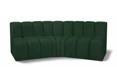 Image for Arc Green Boucle Fabric Modular Sofa