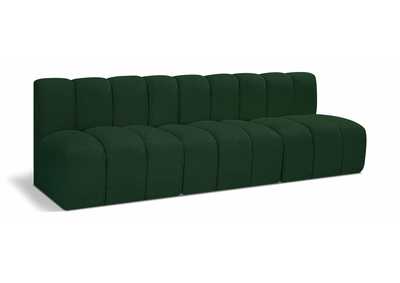 Image for Arc Green Boucle Fabric Modular Sofa