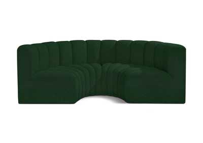 Image for Arc Green Boucle Fabric Modular Sofa