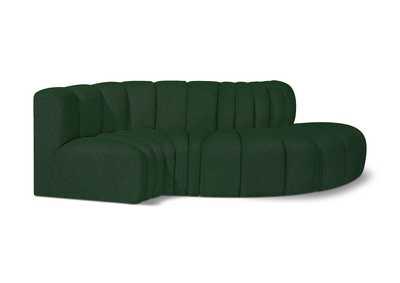 Image for Arc Green Boucle Fabric Modular Sofa