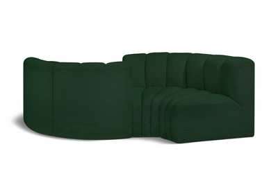 Image for Arc Green Boucle Fabric Modular Sofa