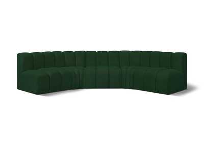 Image for Arc Green Boucle Fabric Modular Sofa