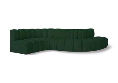 Image for Arc Green Boucle Fabric Modular Sofa