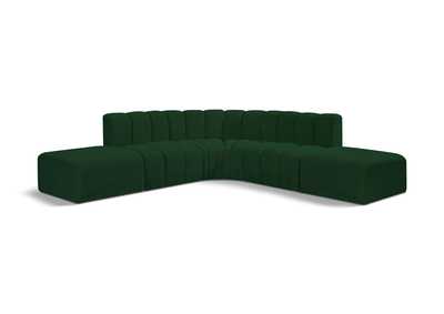 Image for Arc Green Boucle Fabric Modular Sofa