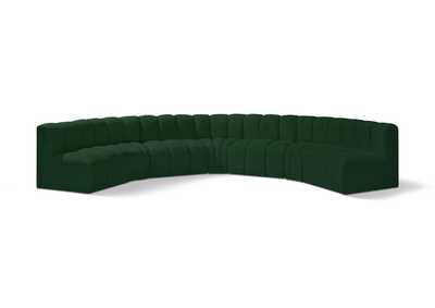 Image for Arc Green Boucle Fabric Modular Sofa