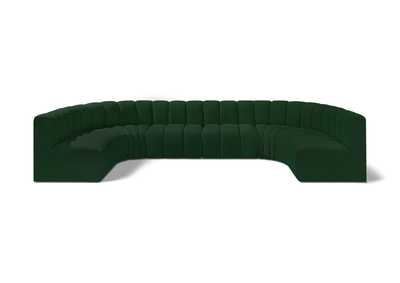 Image for Arc Green Boucle Fabric Modular Sofa