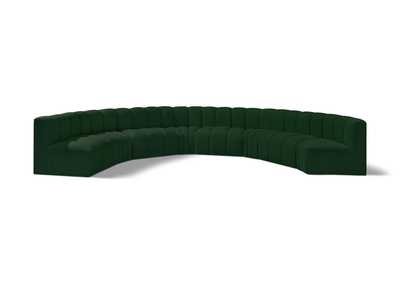 Image for Arc Green Boucle Fabric Modular Sofa