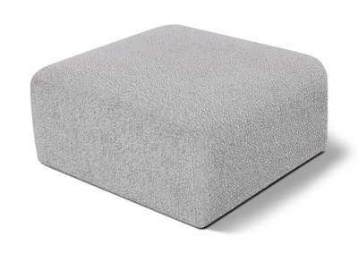 Image for Arc Grey Boucle Fabric Ottoman