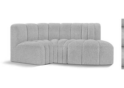 Image for Arc Grey Boucle Fabric Modular Sofa