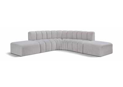 Image for Arc Grey Boucle Fabric Modular Sofa