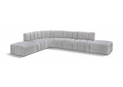 Image for Arc Grey Boucle Fabric Modular Sofa