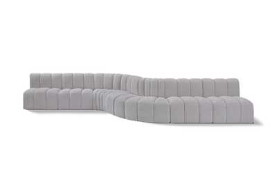 Image for Arc Grey Boucle Fabric Modular Sofa