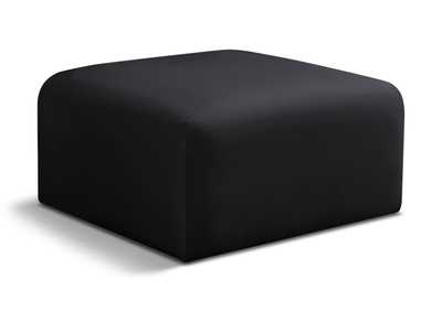 Image for Arc Black Velvet Ottoman