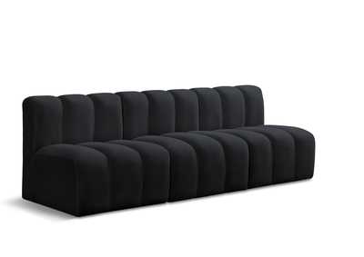 Image for Arc Black Velvet Modular Sofa