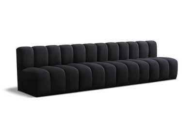 Image for Arc Black Velvet Modular Sofa