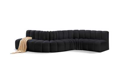 Image for Arc Black Velvet Modular Sofa