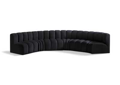 Image for Arc Black Velvet Modular Sofa