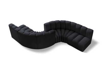 Image for Arc Black Velvet Modular Sofa