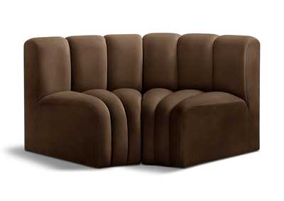 Image for Arc Brown Velvet Modular Sofa