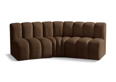 Image for Arc Brown Velvet Modular Sofa