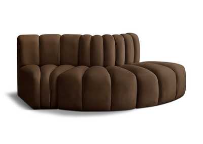 Image for Arc Brown Velvet Modular Sofa