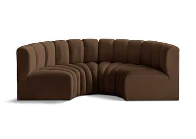 Image for Arc Brown Velvet Modular Sofa