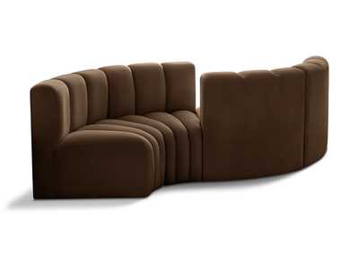 Image for Arc Brown Velvet Modular Sofa