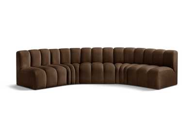 Image for Arc Brown Velvet Modular Sofa